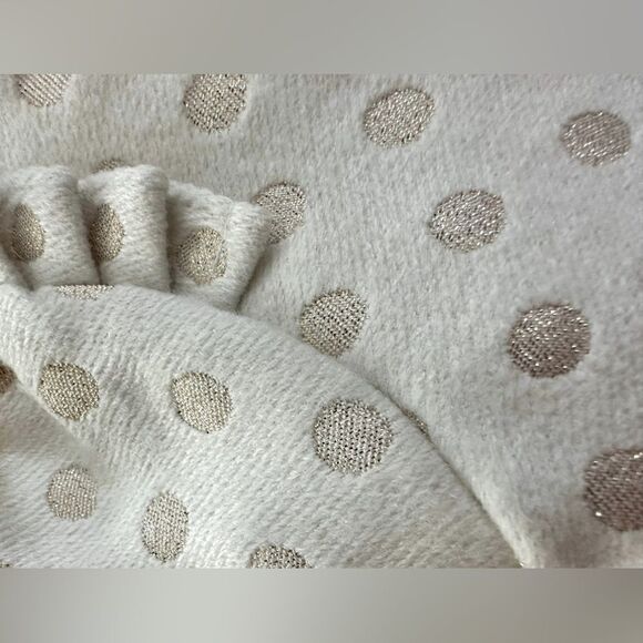 Janie and Jack Holiday Collection Cream Gold Shimmer Dot Dress Size 12-18 Months - Picture 10 of 16